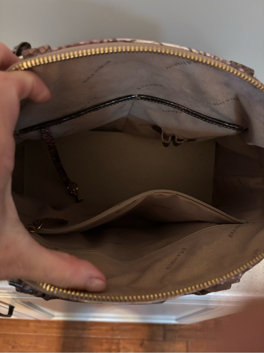 BEAUTIFUL Brahmin Large Duxbury Satchel in Ganache Melbourne - Picture 4 of 9